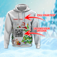Custom QR Code Polynesian Christmas Hoodie Funny Santa Claus and Xmas Style CTM03 - Polynesian Pride