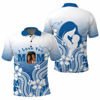 Custom Photo I Love You Mom Polo Shirt Mother's Day Polynesian Pattern CTM05 - Polynesian Pride