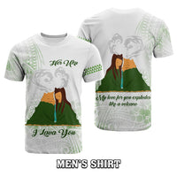 Custom Polynesian Couple Volcano Valentine Day T shirt I LAVA YOU CTM05 - Polynesian Pride