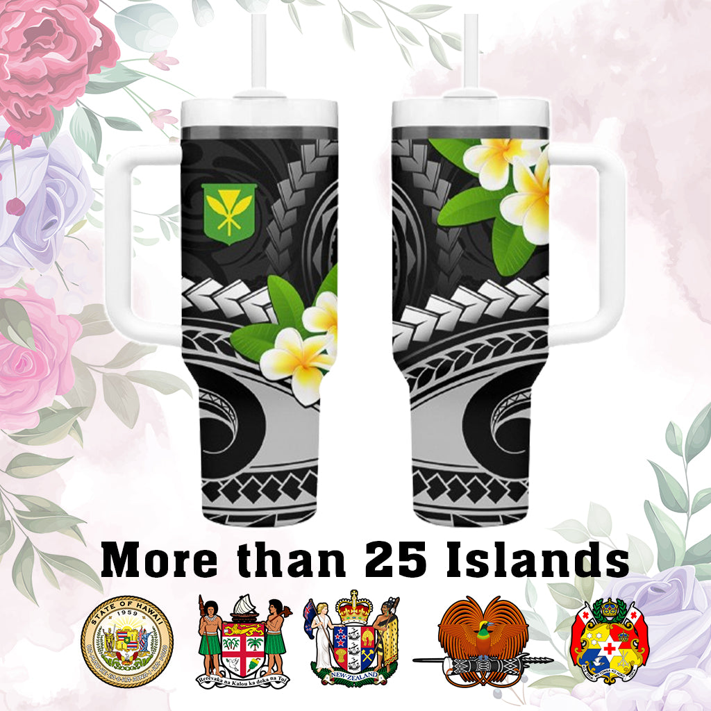 Custom AAPI Heritage Month Tumbler With Handle Polynesian Tribal Tattoo CTM05 One Size: 40 oz Multicolor - Polynesian Pride