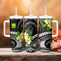 Custom AAPI Heritage Month Tumbler With Handle Polynesian Tribal Tattoo CTM05 - Polynesian Pride