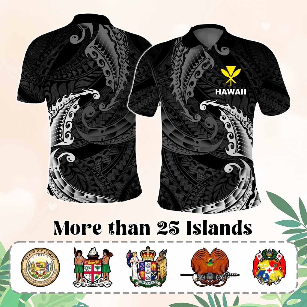 Custom AAPI Heritage Month Polo Shirt Polynesian Tribal Wave CTM05 Multicolor - Polynesian Pride