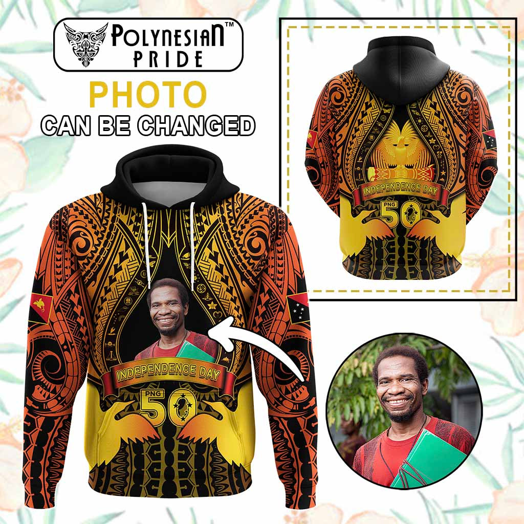 Custom Photo Papua New Guinea Independence Day Hoodie 50th Anniversary CTM05 - Polynesian Pride