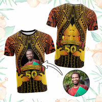 Custom Photo Papua New Guinea Independence Day T Shirt 50th Anniversary CTM05 Black - Polynesian Pride