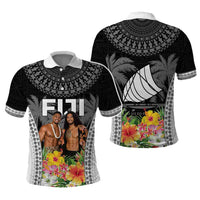 Custom Photo Fiji Day Polo Shirt Tropical Vibes CTM05 - Polynesian Pride