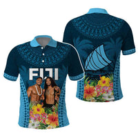 Custom Photo Fiji Day Polo Shirt Tropical Vibes CTM05 - Polynesian Pride