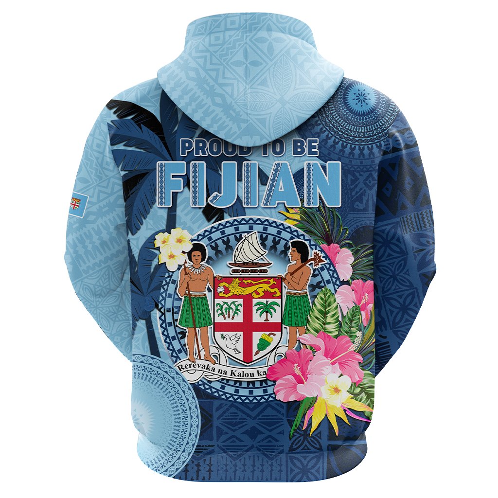 Custom Photo Fiji Hoodie Polynesian Palm Tree Fijian Tapa Pattern CTM05 - Polynesian Pride