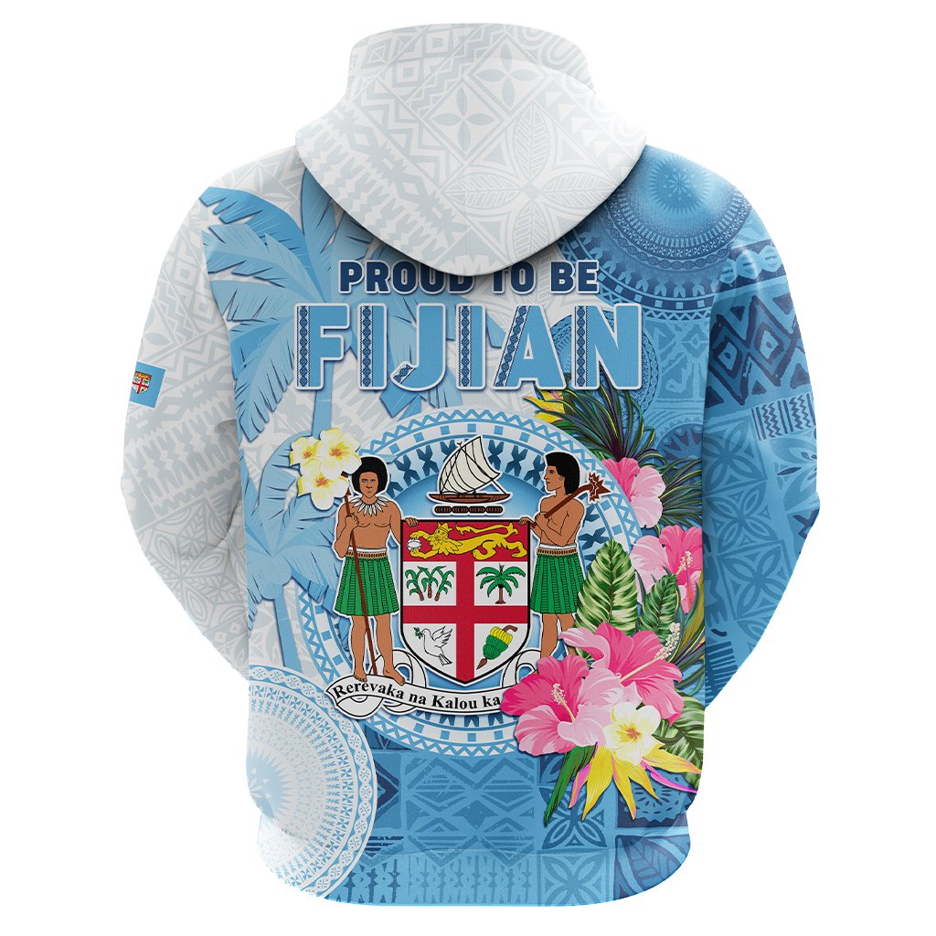 Custom Photo Fiji Hoodie Polynesian Palm Tree Fijian Tapa Pattern CTM05 Zip Hoodie Multicolor - Polynesian Pride