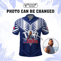 Custom Photo Toa Samoa Rugby Polo Shirt Samoan Pride With Tribal Pattern CTM05 - Polynesian Pride