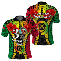 Custom Photo Vanuatu Independence Day Polo Shirt Pig Tusk Polynesian Pattern CTM05 - Polynesian Pride
