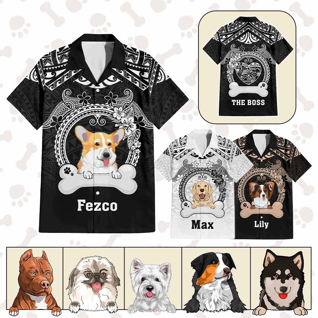 Custom Dog Hawaiian Shirt With Polynesian Pattern CTM05 Multicolor - Polynesian Pride