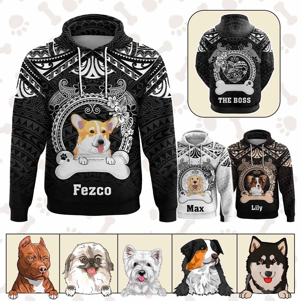Custom Dog Hoodie With Polynesian Pattern CTM05 Pullover Hoodie Multicolor - Polynesian Pride