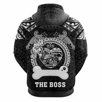 Custom Dog Hoodie With Polynesian Pattern CTM05 Zip Hoodie Multicolor - Polynesian Pride