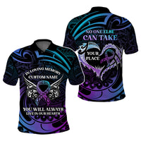 Custom Suicide Prevention Awareness Memorial Polo Shirt In Loving Memory Polynesian Style CTM05 - Polynesian Pride