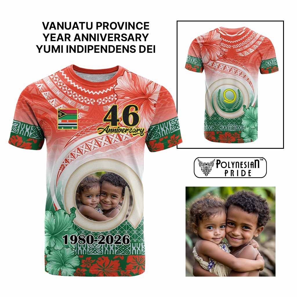 Custom Photo Penama Province T Shirt Vanuatu Yumi Indipendens Dei CTM09 Multicolor - Polynesian Pride