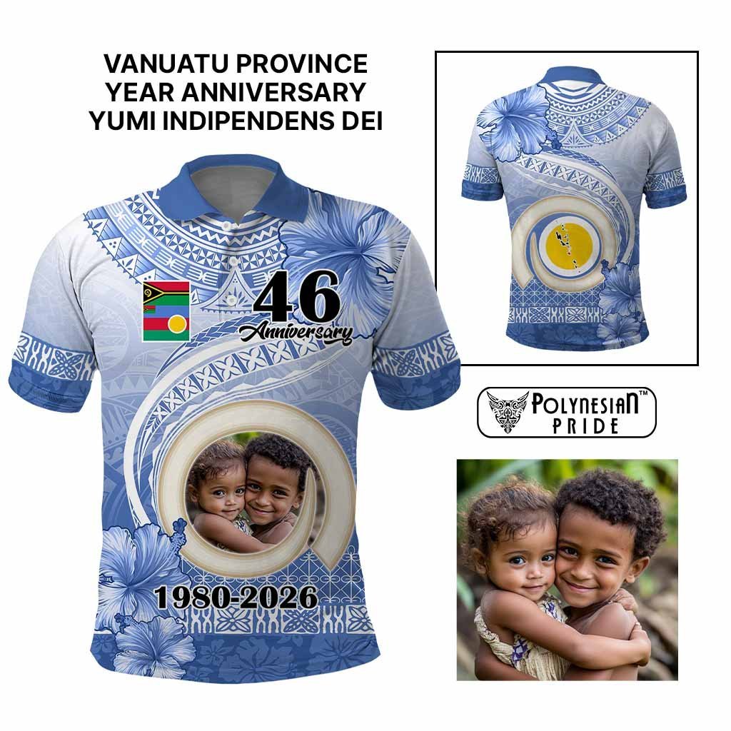 Custom Photo Shefa Province Polo Shirt Vanuatu Yumi Indipendens Dei CTM09 Multicolor - Polynesian Pride