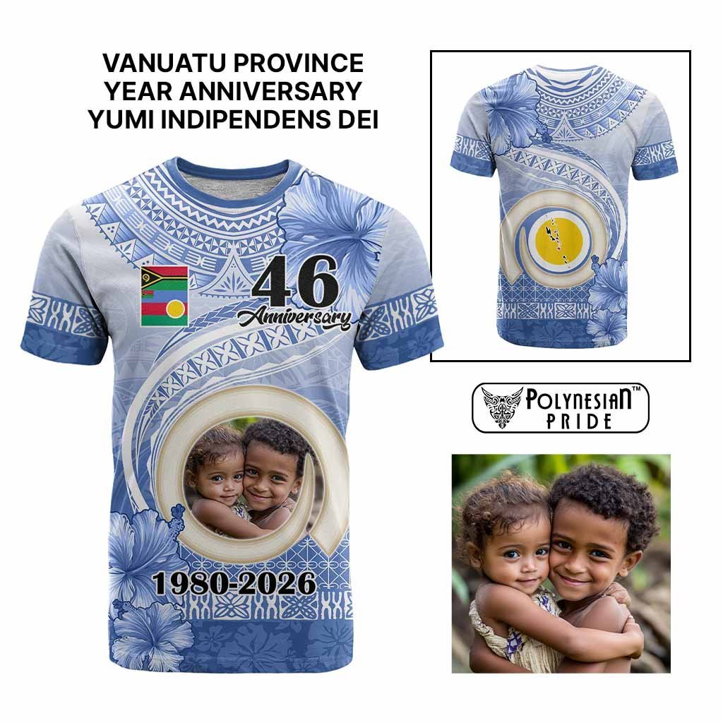 Custom Photo Shefa Province T Shirt Vanuatu Yumi Indipendens Dei CTM09 Multicolor - Polynesian Pride