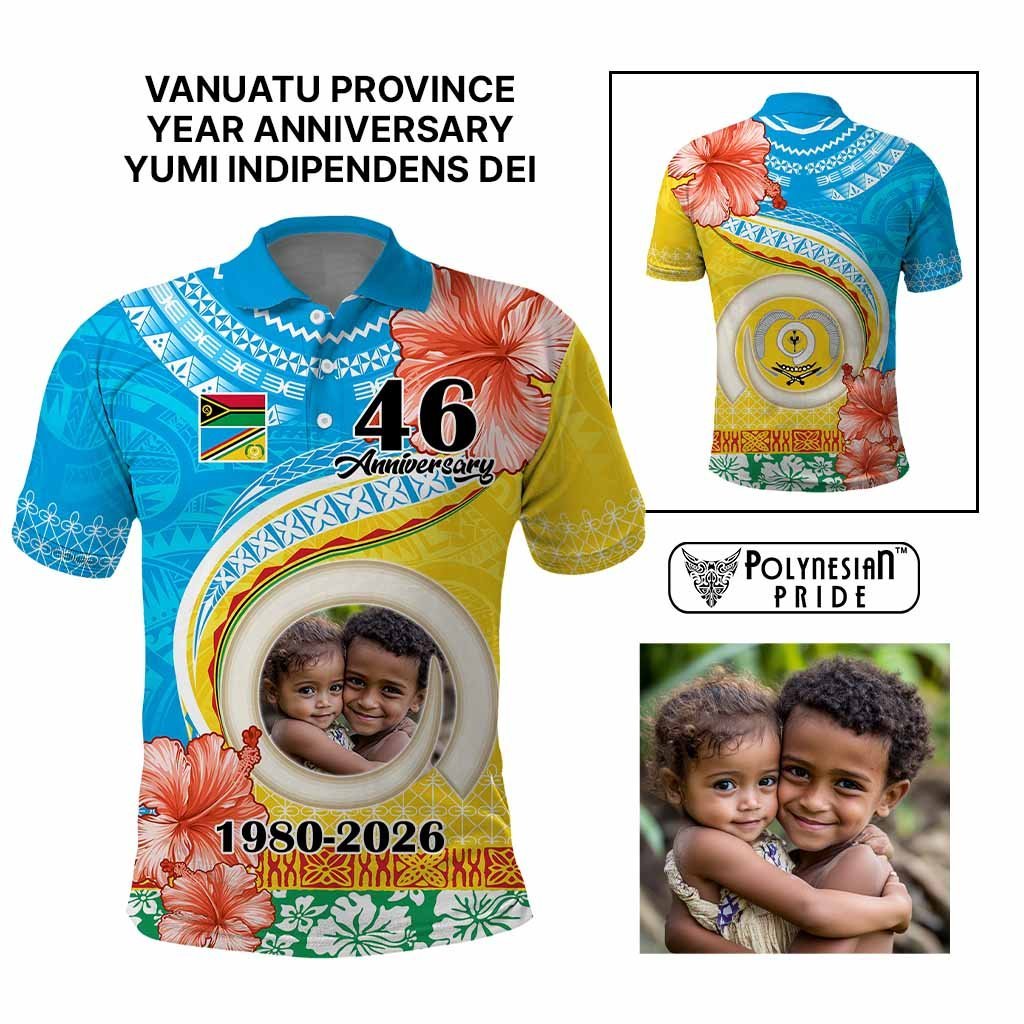 Custom Photo Torba Province Polo Shirt Vanuatu Yumi Indipendens Dei CTM09 Multicolor - Polynesian Pride
