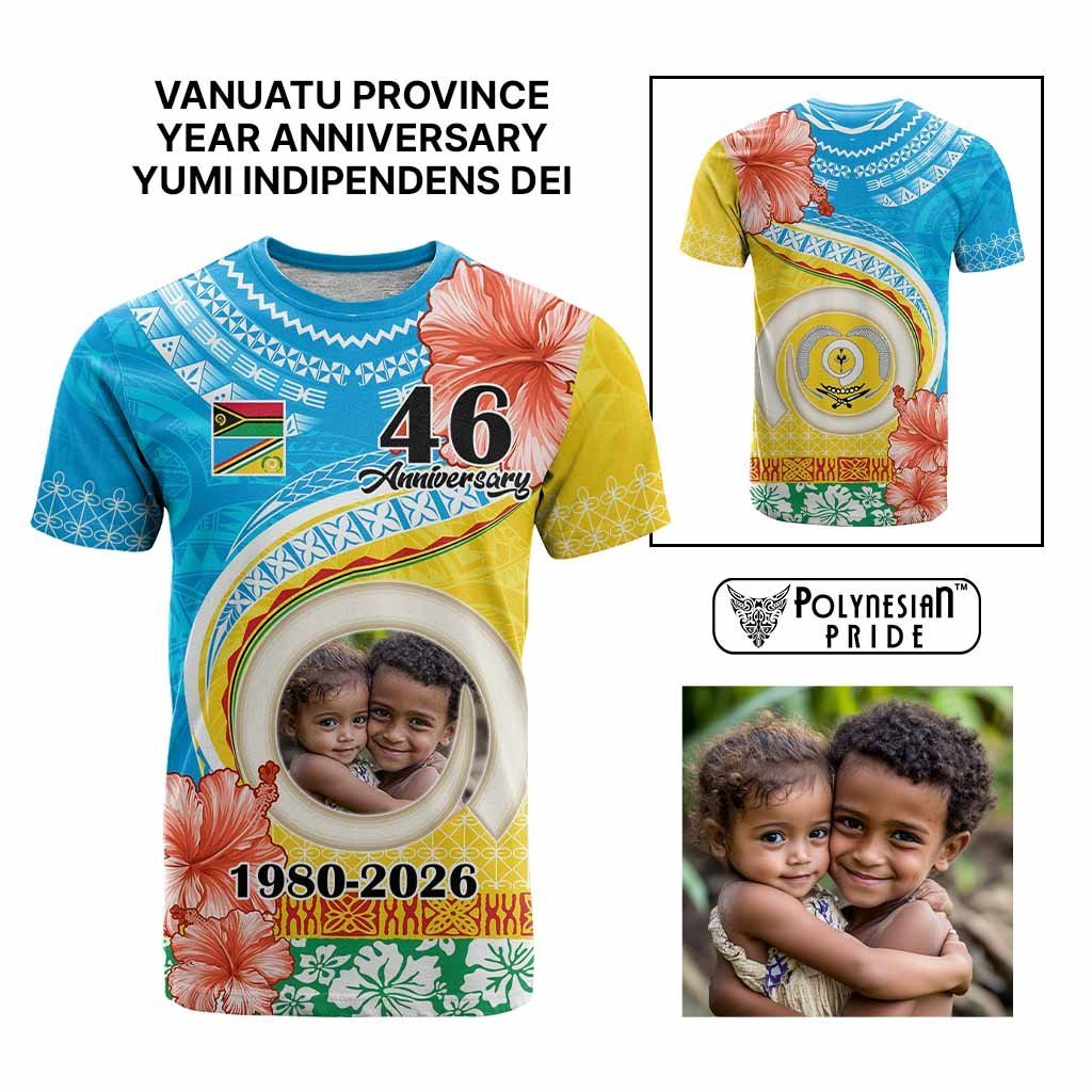 Custom Photo Torba Province T Shirt Vanuatu Yumi Indipendens Dei CTM09 Multicolor - Polynesian Pride