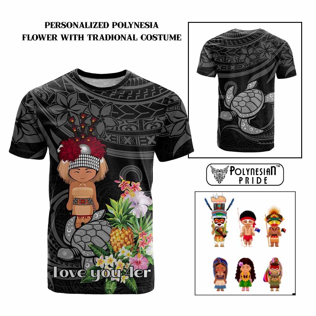 Custom Polynesian Traditional Costume T Shirt Tropical Flower CTM09 Multicolor - Polynesian Pride