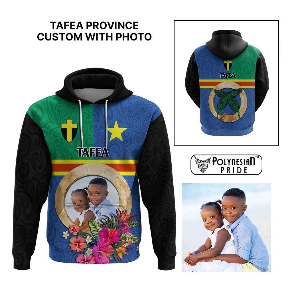 Tafea Province Custom Hoodie With Photo Vanuatuan Boar's Tusk Flag Multicolored CTM09 Multicolor - Polynesian Pride