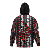 Personalised Aotearoa Iwi Photo Name Hoodie Traditional Maori Taniko Kowhaiwhai Pattern CTM09 Zip Hoodie Multicolor - Polynesian Pride