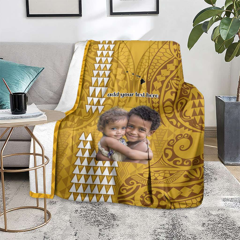 Custom Photo Hawaii Blanket Kakau Mixed Polynesian Tribal CTM09 - Polynesian Pride