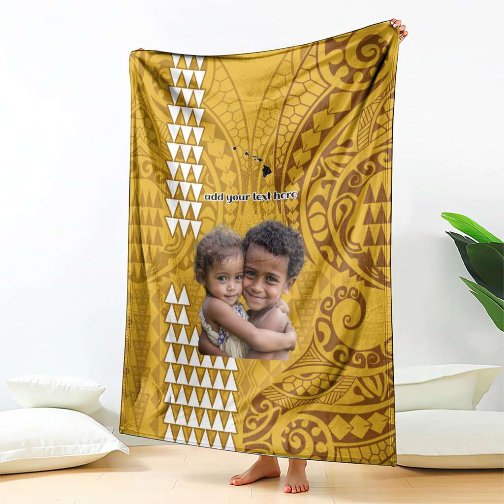 Custom Photo Hawaii Blanket Kakau Mixed Polynesian Tribal CTM09 - Polynesian Pride