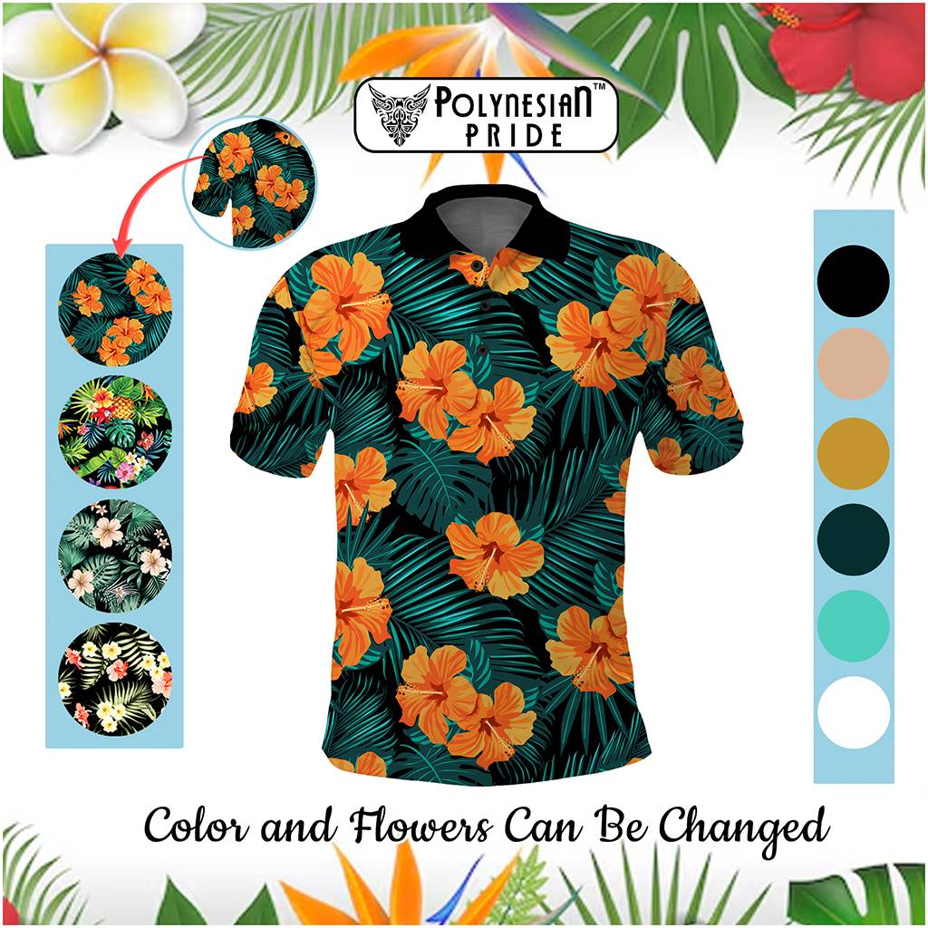 Custom Polynesia Summer Vibes Polo Shirt Tropical Flowers Pastel Style CTM14 Multicolor - Polynesian Pride