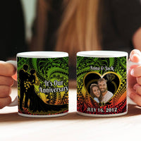 Custom Photo It Is Our Anniversary Ceramic Mug Polynesian Couples Wedding Memorial Gift CTM14 - Polynesian Pride