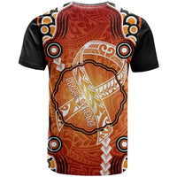 Custom Photo Cancer Awareness T Shirt Brave Strong Aboriginal With Polynesian Pattern CTM14 - Polynesian Pride
