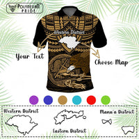 Custom American Samoa Polo Shirt Coat Of Arms With Districts Map Polynesian Pattern CTM14 - Polynesian Pride