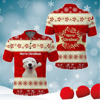 Custom Photo Polynesia Polo Shirt Xmas Vibes Polynesian Pattern CTM14 - Polynesian Pride