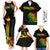 PNG Hibiscus Tribal Pattern Family Matching Outfits Polynesian Pride Tank Maxi Dress And Shirt Family Set Clothes Motuan Reggae Color LT7 Reggae - Polynesian Pride