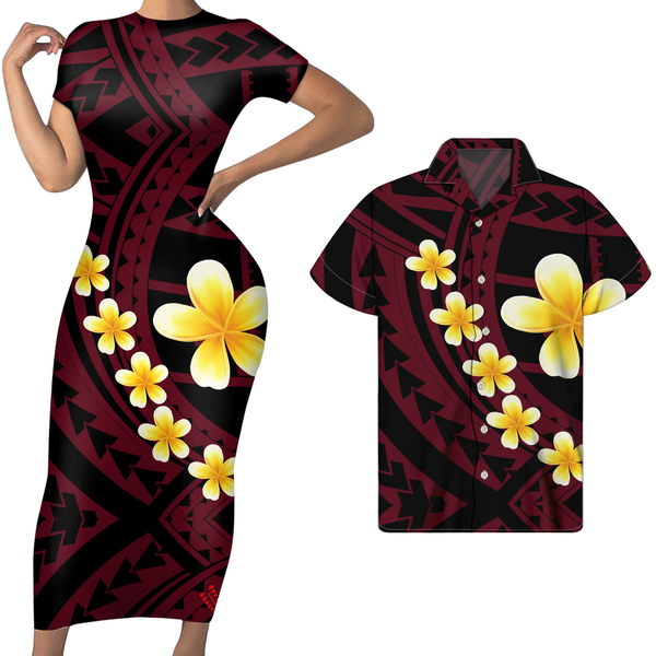 Polynesian Pride Hawaii Matching Outfit For Couples Plumeria Polynesian ...