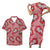 Hawaii Red Matching Clothes For Couples Polynesian Tribal Hawaii Flowers Tropical Bodycon Dress And Hawaii Shirt - Polynesian Pride