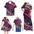 Family Matching Outfit Polynesian Tribal Pattern Purple Off Shoulder Long Sleeve Dress And Shirt Family Set - Polynesian Pride