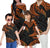 Hawaii Family Set Polynesian Tribal Matching Clothes For Family Off Shoulder Long Sleeve Dress And Shirt - Polynesian Pride