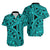 Polynesian Matching Dress and Hawaiian Shirt Tattoo Plumeria Turquoise LT14 - Polynesian Pride