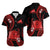 Tokelau Matching Dress and Hawaiian Shirt Tokelauan Tatau with Badge Red LT14 - Polynesian Pride