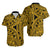 Polynesian Matching Dress and Hawaiian Shirt Tattoo Plumeria Gold LT14 - Polynesian Pride