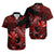 Polynesian Matching Dress and Hawaiian Shirt Hawaii Kakau Kanaka with Tribal Hammerhead Shark Red LT14 - Polynesian Pride