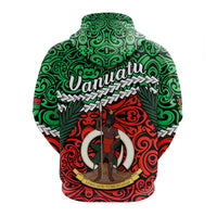 Proud Vanuatu Hoodie Pattern Mix Flag LT13 - Polynesian Pride