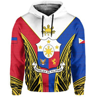 Custom Philippines Hoodie Sun Rayonnant LT13 - Polynesian Pride