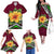 Hawaii Family Matching Outfits Hibiscus Plumeria Floral Polynesian Tribal Off Shoulder Long Sleeve Dress And Shirt - Polynesian Pride