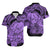 Matching Hawaiian Outfits For Couples Polyneisian Happy Father Day Dress and Hawaiian Shirt I Love You Dad Tribal Purple LT9 - Polynesian Pride