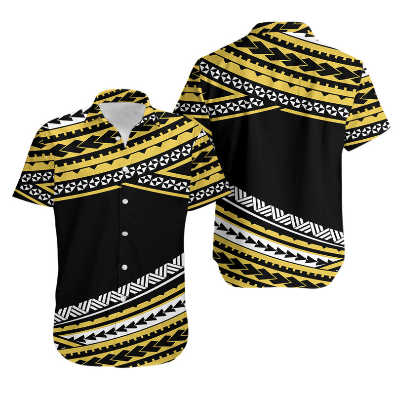 Polynesian Hawaiian Shirt Simple Gold No.2 LT6 Gold - Polynesian Pride