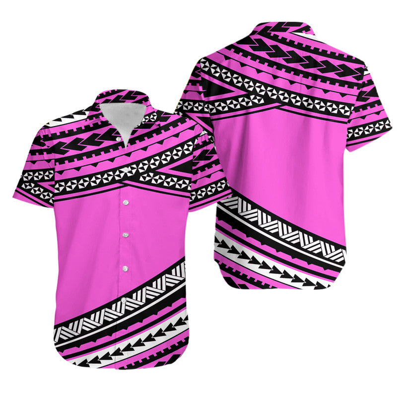 Polynesian Hawaiian Shirts Simple Pink LT6 Pink - Polynesian Pride