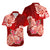 Polynesian Matching Outfit For Couples Floral Tribal Red Style Bodycon Dress And Hawaii Shirt LT9 - Polynesian Pride