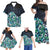 Hawaii Family Matching Outfit Samoan Polynesian Tribal Flowers Half Off Shoulder Long Sleeve Dress And Shirt - Polynesian Pride